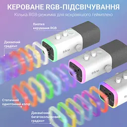 Мікрофон динамічний Fifine AM8TW USB/XLR White (AM8TW) - мініатюра 7