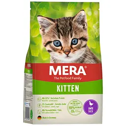 Беззерновий корм для котят, вагітних та кормючих кішок з качкою MERA Cats Kitten Duck 400 г