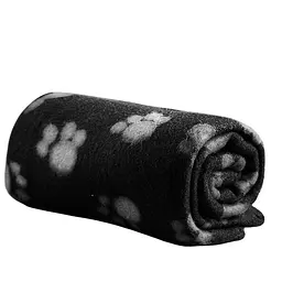 Плед для тварин Paw Print Soft Fleece Pet Blanket 70х100 см Чорний