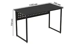 Комп'ютерний стіл Майк 75x120x70 чорний ДСП Сосна Кембра 16мм FRD-103891 - мініатюра 5