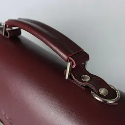 Жіноча шкіряна сумка Classic бордова - мініатюра 6
