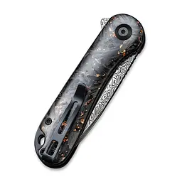 Ніж складаний кишеньковий Civivi Elementum, (7.5 см) Damascus / Carbon Fiber чорний - мініатюра 6