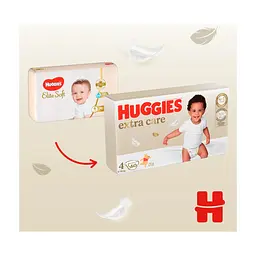 Підгузки Huggies Extra Care 4 (8-16 кг) 60 шт (5029053578118) - мініатюра 5
