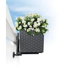 Кріплення для вазонів Lechuza Balconera Котедж чорне (4008789190338) - мініатюра 7