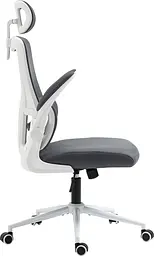 Офісне крісло GT Racer X-5728, біло-сіре (X-5728 White/Gray) - мініатюра 9