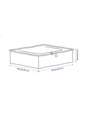 Органайзер для білизни IKEA 55×49×19 см складний білий/помаранчевий - мініатюра 2