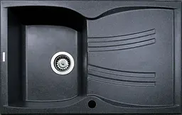 Кухонна мийка Adamant NEW LINE графіт 780x495x235 мм, з крилом 78 см - мініатюра 1