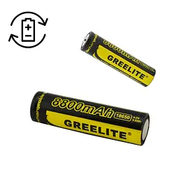 Акумулятор акумуляторна батарейка для ліхтарика 18650 1 шт Greelite 8800mAh 4.2V 9.6Wh Li-ion - мініатюра 2