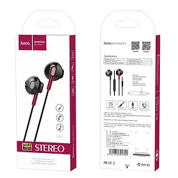 Дротові навушники Hoco M57 with mic Sky sound, 3.5mm, 1.2m, чорні - мініатюра 3