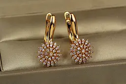 Сережки Xuping Jewelry сонячне світло 2.4 см золотисті