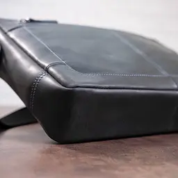Ділова чоловіча шкіряна сумка на плече SHVIGEL 11246 чорна - мініатюра 10