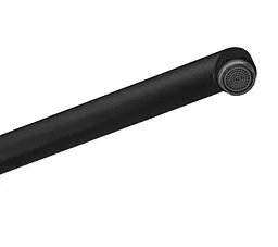 Змішувач для ванни Plamix CEZAR-006 EURO SET Matte black, зі шлангом, лійкою та кронштейном (PM0690) - мініатюра 4