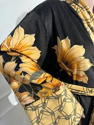 Кімоно жіноче з плюшевого велюру Golden Blossom 29471 L - мініатюра 4