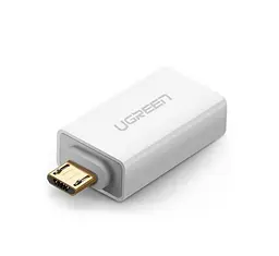 Адаптер Ugreen US195 Micro USB to USB 2.0 OTG Adapter білий (30529)