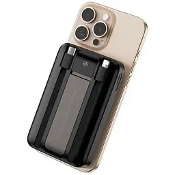 Портативний ЗП Power Bank Wiwu Wi-P061 22.5W+PD20W з БЗП+iWatch with cable 10000 mAh Black