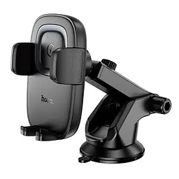 Автодержатель для телефона Hoco HW32 Crown push-type Wireless charging car holder черный металлический серый