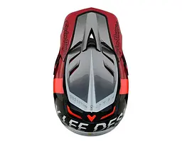 Велошолом Troy Lee Designs D4 Composite Helmet Qualifier Silver/Red XL (1106-140559035) - мініатюра 4