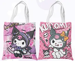 Шоппер еко-сумка Хеллоу Кітті Куромі Hello Kitty Kuromi 36 х 33 см двосторонній