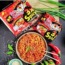 Локшина швидкого приготування Samyang Buldak 3x Spicy Hot Chicken Flavor Ramen 140г - мініатюра 9