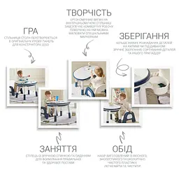 Дитячий багатофункціональний столик Poppet Мультиплей Індиго 5 в 1 та стілець (PP-011I) - мініатюра 7
