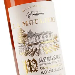 Вино Chateau La Mouliere AOP Bergerac рожеве сухе 0.75 л - мініатюра 5