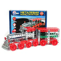 Металевий конструктор Потяг, 312 деталей Технок 4х20,5х16 см det0006188