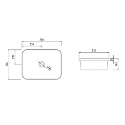 Умивальник Qtap Scorpio 500x380x145 White QT1411K490WN, Білий - мініатюра 2