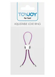 Ерекційне кільце ToyJoy Adjustable Love Ring, 4.5 см (фіолетовий) - мініатюра 2