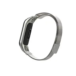 Ремінець для фітнес-браслета Boorui для Xiaomi Mi Band 7 міланська петля сріблястий - мініатюра 3