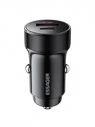 Essager Car Charger 30W 2 порта USB-C та USB-A PD QC 3.0 (чорний) - мініатюра 2