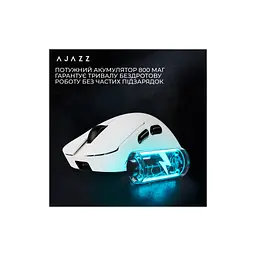 Мишка Ajazz AJ179 V2 MAX Wireless/Bluetooth/USB White (AJ179-V2-MAX-W) - мініатюра 9