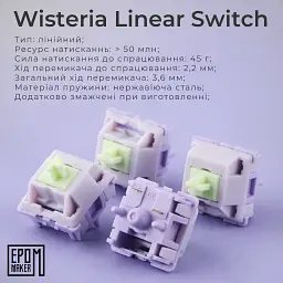Клавіатура Epomaker Shadow-X Wisteria Linear Switch White (SHX-W-WL) [125688] - мініатюра 4