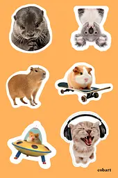 Стікерпак 3Д «Animals»