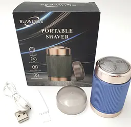 Акумуляторна міні бритва епілятор дорожня USB електробритва бездротова роторна 5W BLAWLESS Portable Shaver HX-305