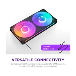 Кулер до корпусу NZXT F240 RGB Core Fan (Single Frame) - Black (RF-U24HF-B1) - мініатюра 10
