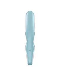 Вібратор-кролик Satisfyer Love Me Blue, гнучкий, відросток з потрійним кінчиком - мініатюра 5