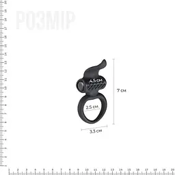 Ерекційне віброкільце Adrien Lastic Lingus Black - мініатюра 2