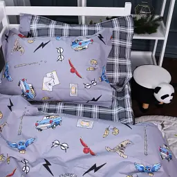 Простирадло на гумці MirSon Poplin Line Kids 08 Harry Potter 150х200 см сіре (2200009719530) - мініатюра 5