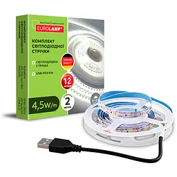 Стрічка світлодіодна Eurolamp LED 2 м 4000K 5V (LED/SET-2M/4000K(USB)