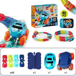 Інтерактивний трек з інерційною машинкою SHT 088 Changeable Trak (46pcs/1CAR) Colorful Epik - мініатюра 4