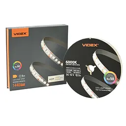Стрічка Led Videx DC12V 60W 5M 6000K Ra98 IP20 (VL-LST28144-12126-B5) 