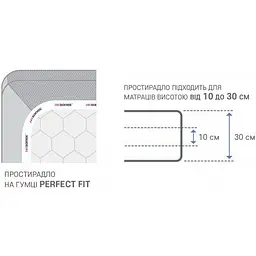Функціональне простирадло на резинці Sonex Aero Carbon Grey 200х200х25 см (SO102304) - мініатюра 4