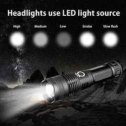 Світлодіодний ліхтар ручний BL на акумуляторі з Zoom POLICE BL-X71-P50 - мініатюра 3