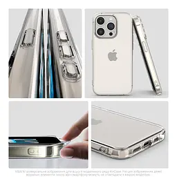 Прозрачный чехол для Apple iPhone 17 Pro с защитой камеры, тонкий, силиконовый, бесцветный, ударопрочный, противоударный бампер с закрытой камерой, ArmorStandart (ARM86741) - мініатюра 4