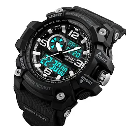 Наручний годинник чоловічий Skmei 1283 Black, 1283BK (12297) - мініатюра 4