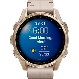 Смарт-годинник Garmin Fenix 8 AMOLED Sapphire 43mm Soft Gold with Limestone Leather Band [010-02903-40] [115170] - мініатюра 12
