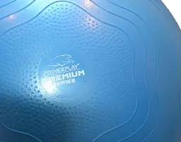 М'яч для фітнесу (фітбол) укріплений PowerPlay 4000 Ø65 cm Premium Gymball Anti-Burst Синій + помпа (PP_4000_65cm_Blue) - мініатюра 6