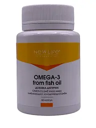 Омега-3 New Life ПНЖК з риб'ячого жиру 60 капсул