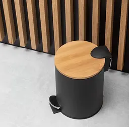 Відро для сміття Yoka Vini black bamboo 3л CH.VINI-BLK, Чорний матовий - мініатюра 6