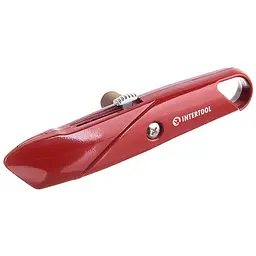 Ніж трапецієвидний будівельний висувний Intertool металевий HT-0505